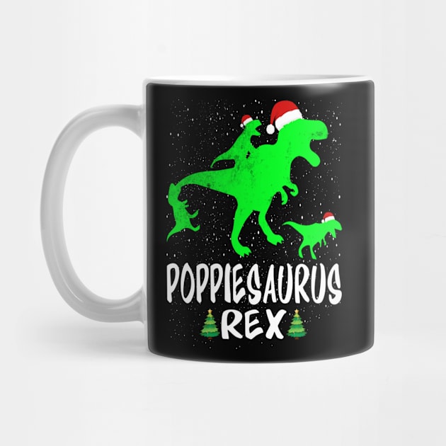 Poppie T Rex Matching Family Christmas Dinosaur Shirt by intelus